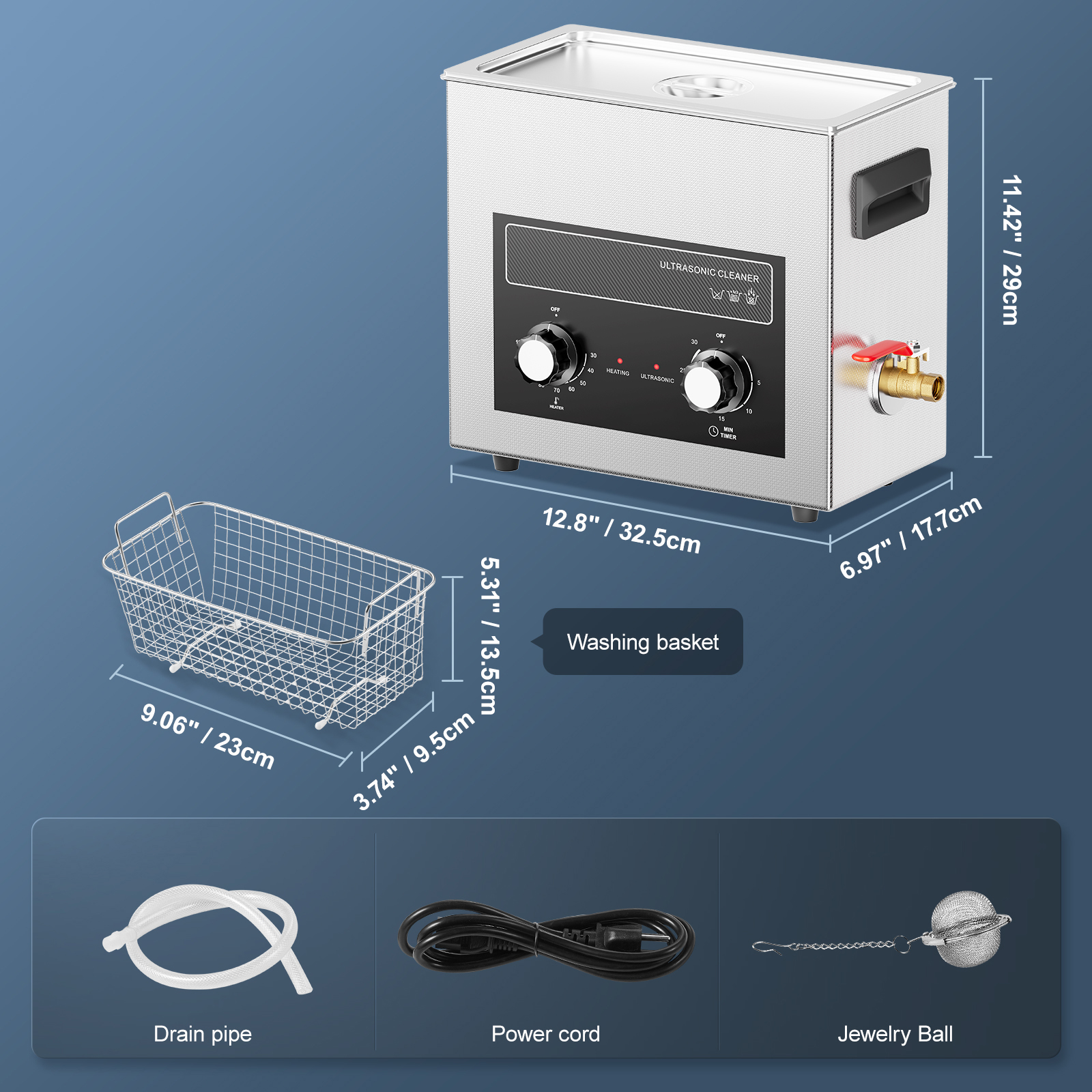 2/3/6/10/15/22/30L Ultrasonic Cleaner Heater Timer & Degas Mode Sonic Machine - Picture 33 of 86