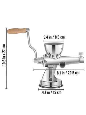 Manual Wheatgrass Juicer,304 Stainless Steel,2 Fixing Methods