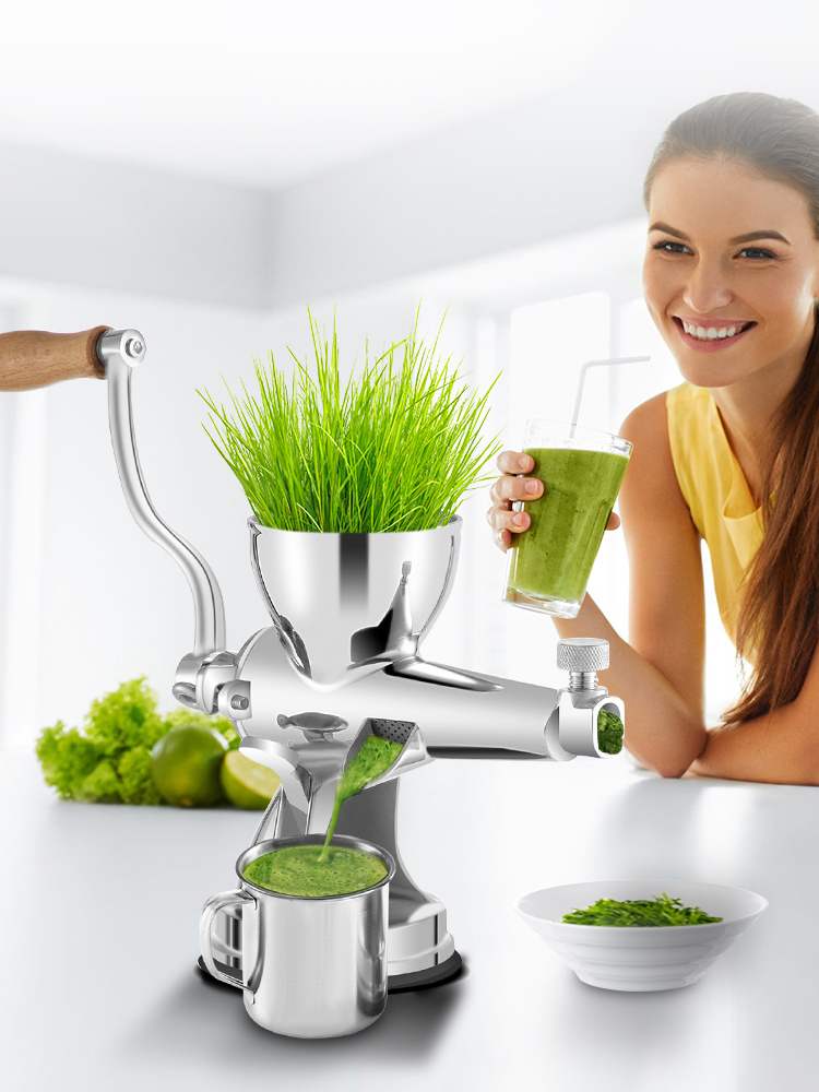 Manual Wheatgrass Juicer,304 Stainless Steel,2 Fixing Methods