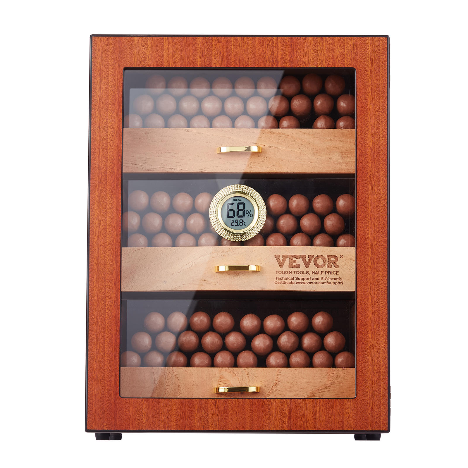 VEVOR 10-25 - 100-150 Zigarren Humidor Glasstop Zeder Zigarren Aufbewahrungsbox - Bild 74 von 74