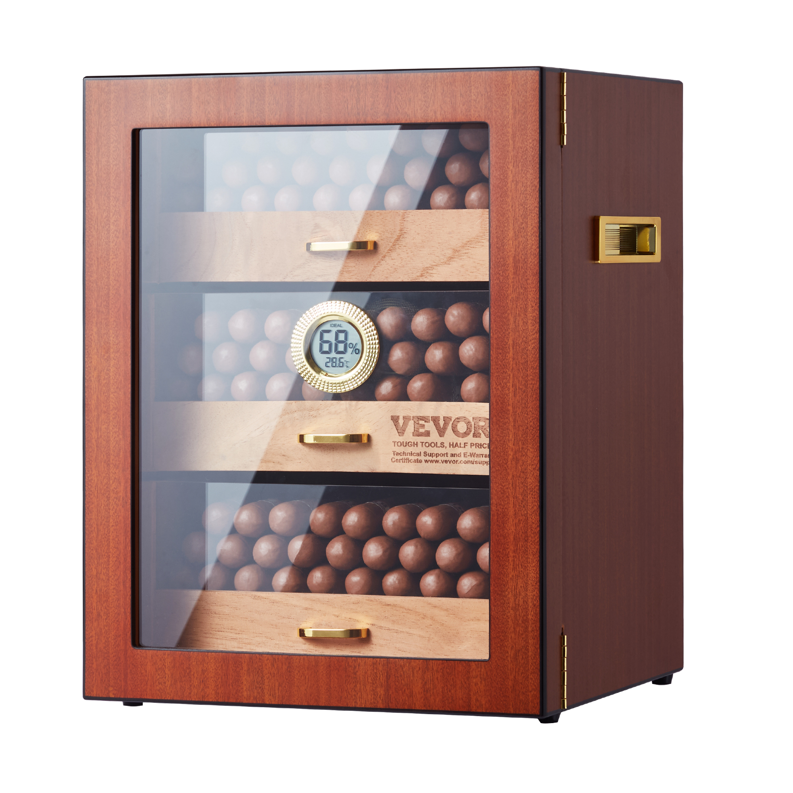 VEVOR 10-25 - 100-150 Zigarren Humidor Glasstop Zeder Zigarren Aufbewahrungsbox - Bild 71 von 74