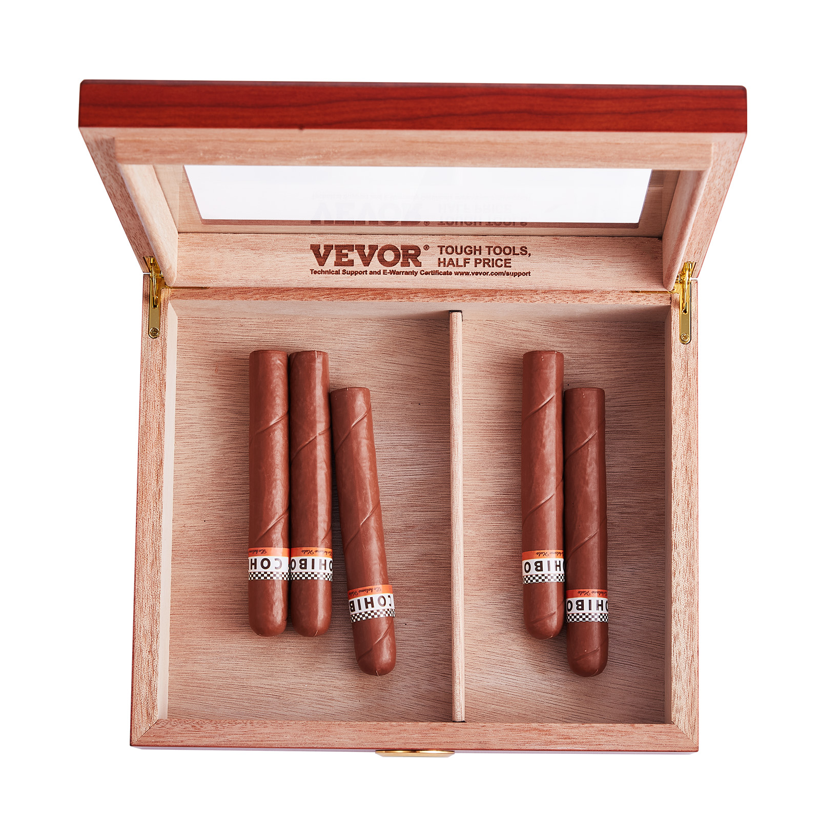 VEVOR 10-25 - 100-150 Zigarren Humidor Glasstop Zeder Zigarren Aufbewahrungsbox - Bild 36 von 74