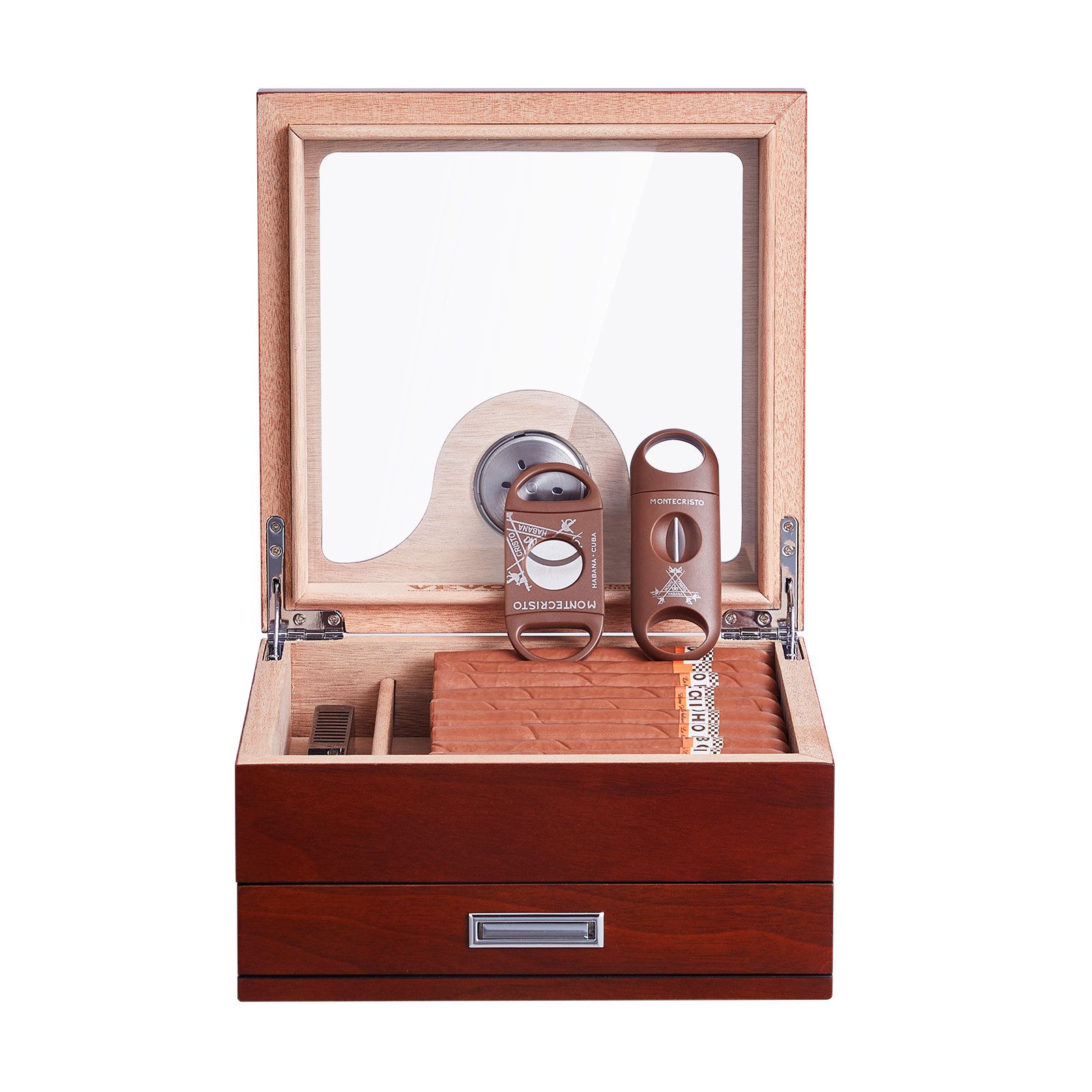 VEVOR 10-25 - 100-150 Zigarren Humidor Glasstop Zeder Zigarren Aufbewahrungsbox - Bild 26 von 74