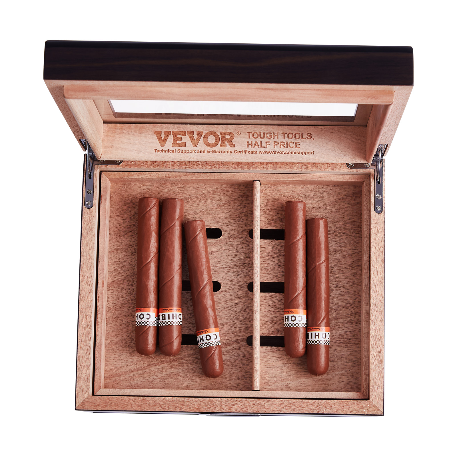 VEVOR 10-25 - 100-150 Zigarren Humidor Glasstop Zeder Zigarren Aufbewahrungsbox - Bild 60 von 74