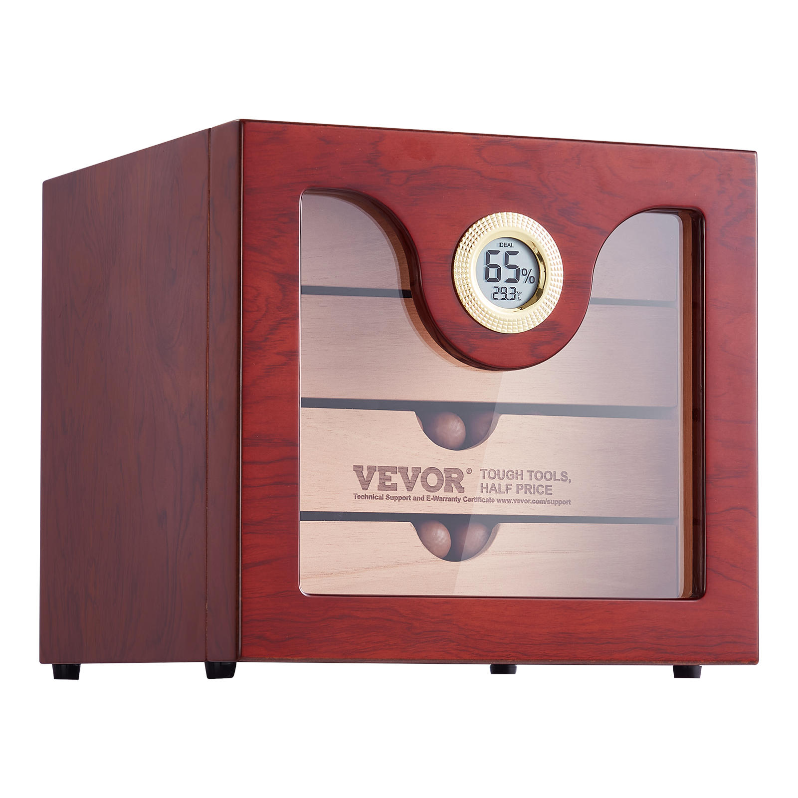 VEVOR 10-25 - 100-150 Zigarren Humidor Glasstop Zeder Zigarren Aufbewahrungsbox - Bild 49 von 74