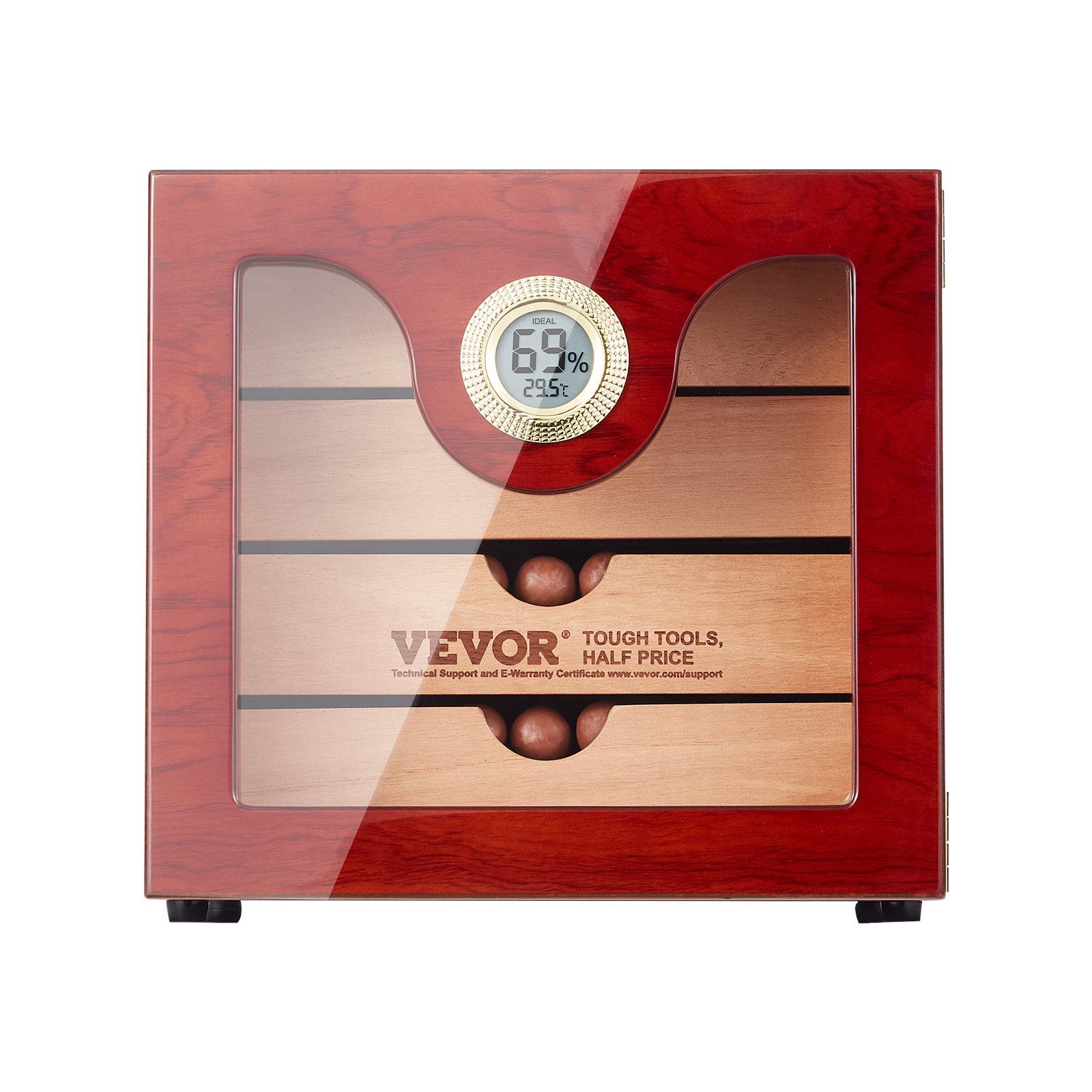 VEVOR 10-25 - 100-150 Zigarren Humidor Glasstop Zeder Zigarren Aufbewahrungsbox - Bild 50 von 74