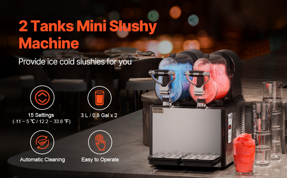 dual tank slushy machine capacity