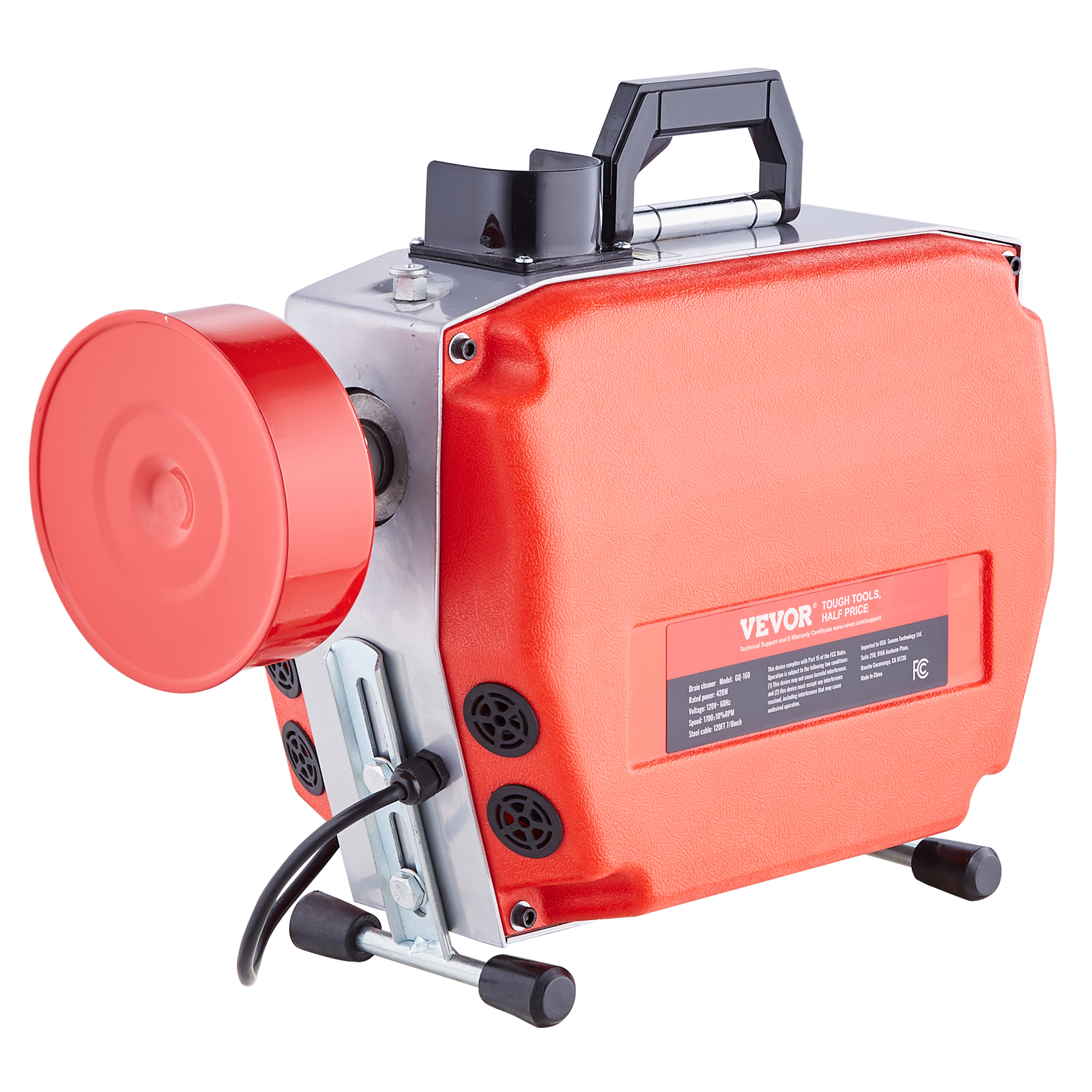 VEVOR Drain Cleaner Machine 50/66/75/120'x3/8-7/8" Sewer Snake Auger Manual Feed - Picture 14 of 98