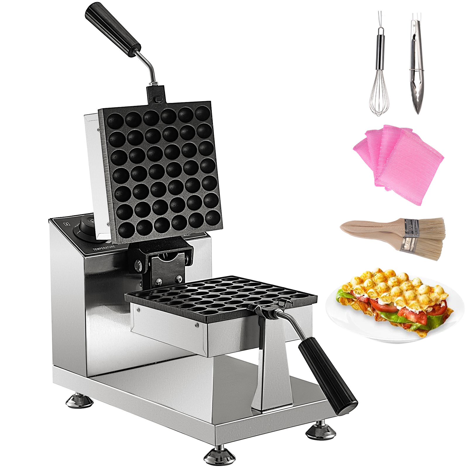 commercial waffle cone maker, stainless steel, non-stick coating