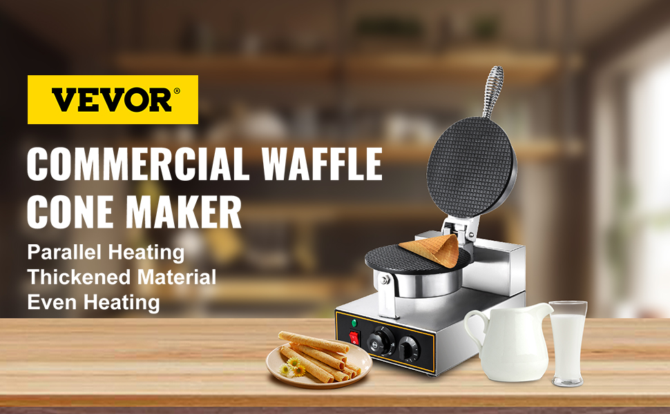 VEVOR 2-Layer Waffle Maker 1400-Watts Round Waffle Iron Non-Stick Waffle  Cone Machine Stainless Steel Waffle Makers YXHFBJHFBFG24Y52WV1 - The Home  Depot