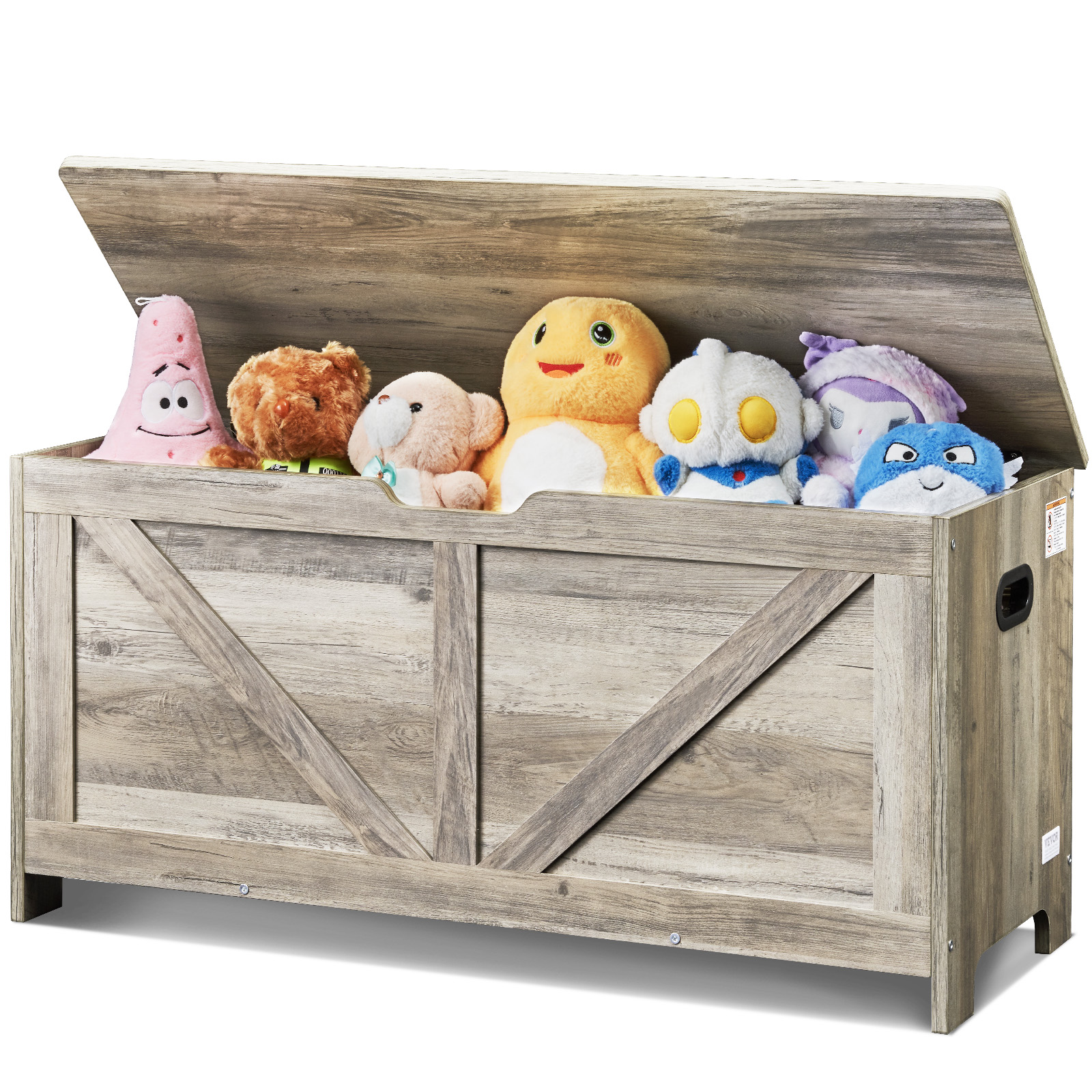 Uimoso Kids Toy Storage Bench Wooden Toy Box Cubby Bookshelf 32.68/38.98/43.11" - Picture 15 of 50