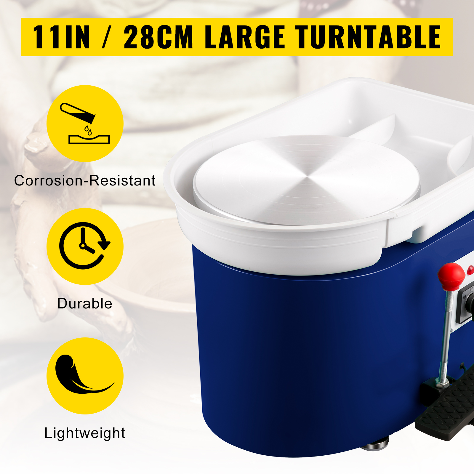 VEVOR Pottery Wheel 28cm Pottery Forming Machine 350W Electric Pottery