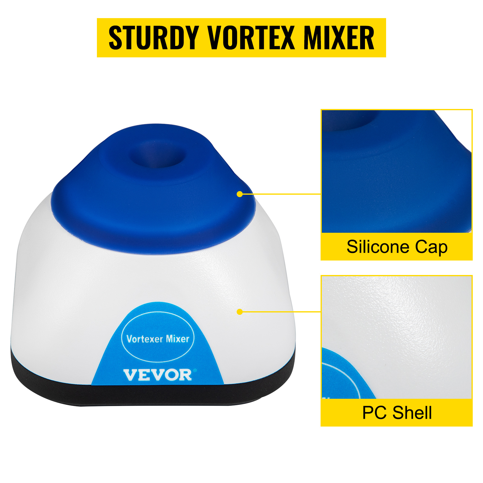 Mini Vortex Mixer 4000RPM - Lab Shaker For Tattoo Ink, Nail Polish, Test Tubes & Beauty Products