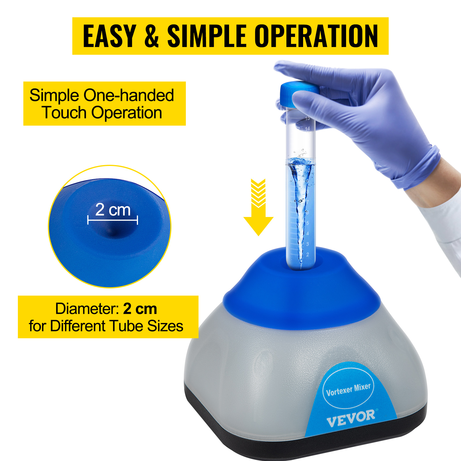 Lab Vortex Mixer with Touch Function - Heathrow Scientific