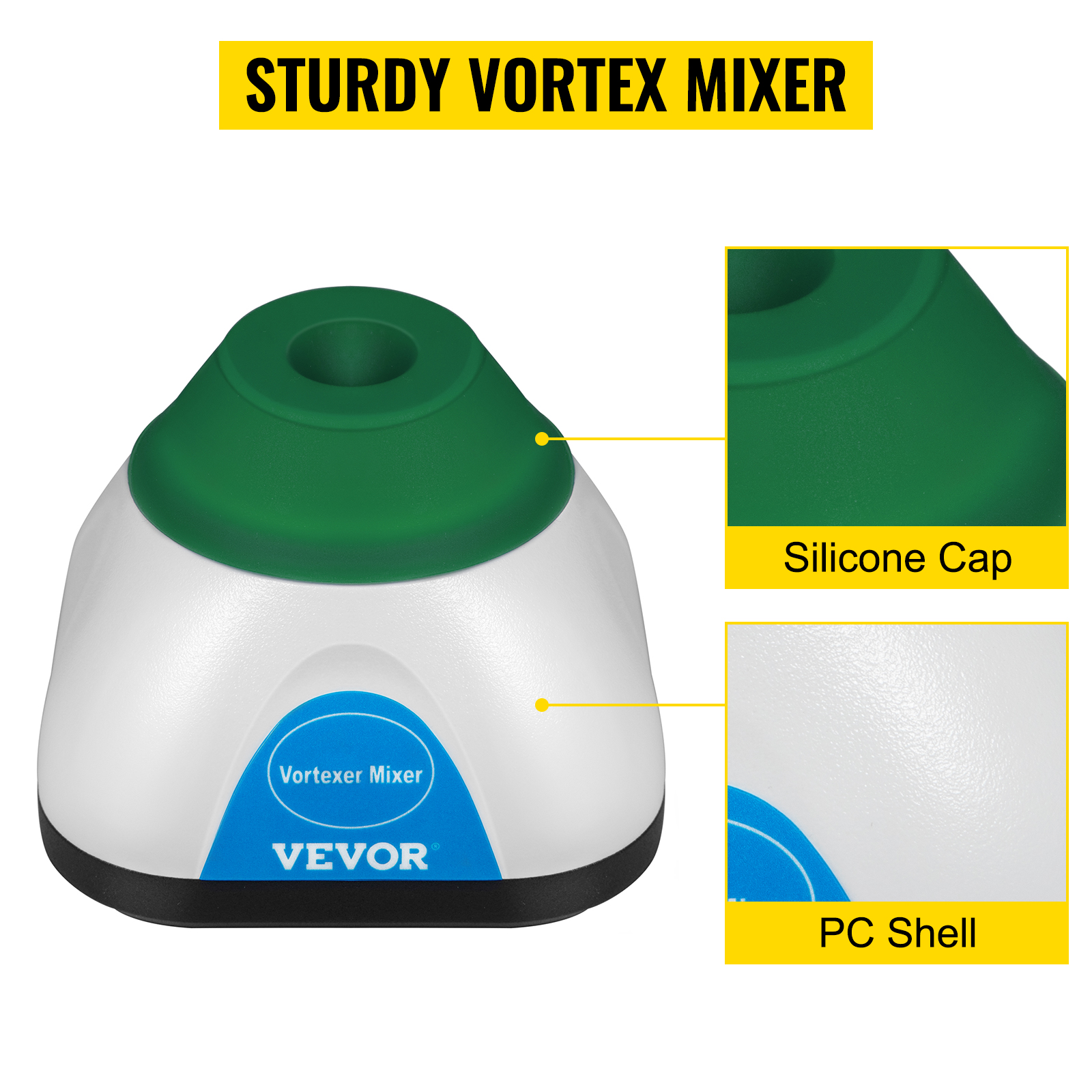 VEVOR VEVOR Mini Vortex Mixer 6000rpm Lab Touch Mode Paint Mixer Shaker