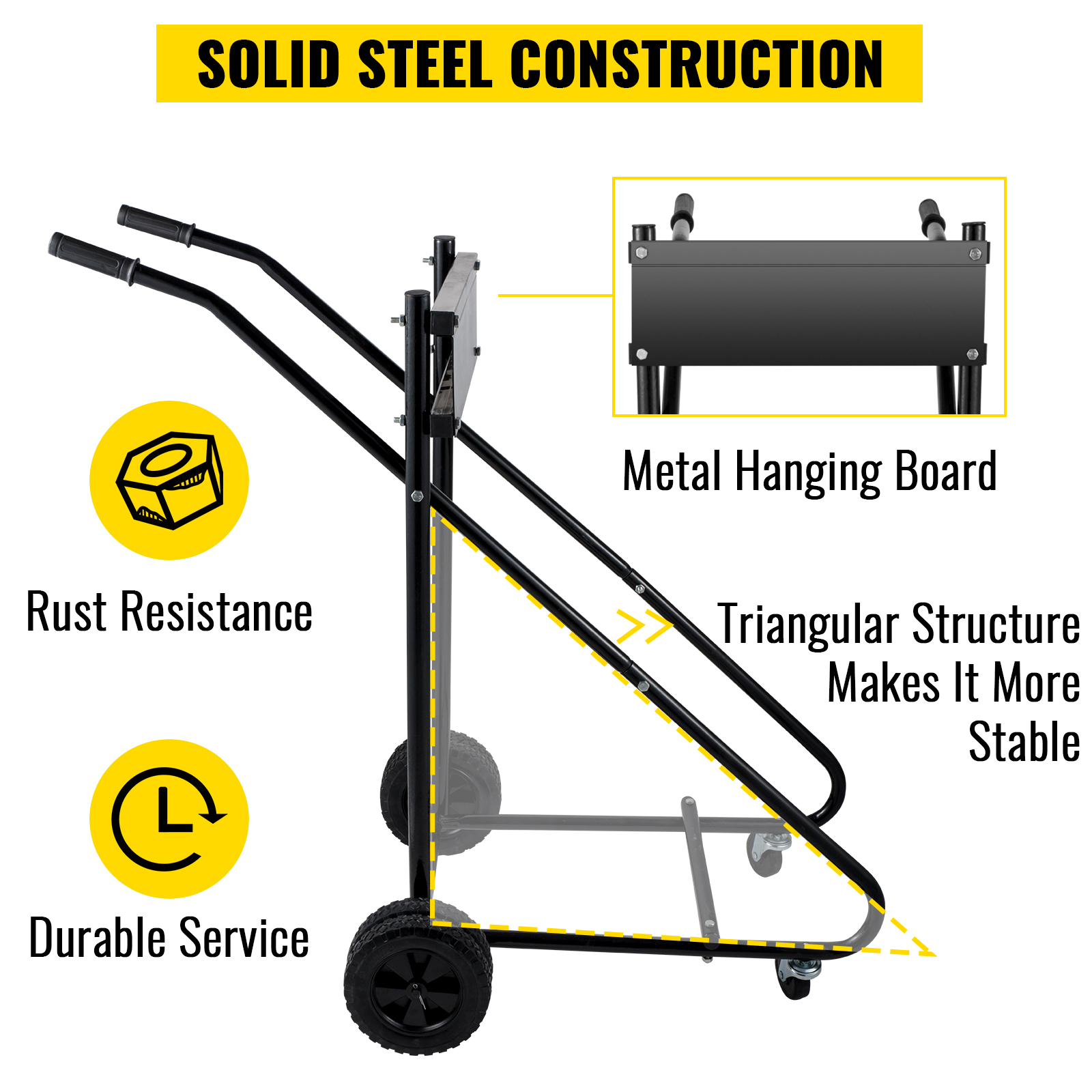 Boat Motor Stand, 300 LBS Outboard Motor Carrier, 135 KG Outboard Engine  Stand, Four Wheels Boat