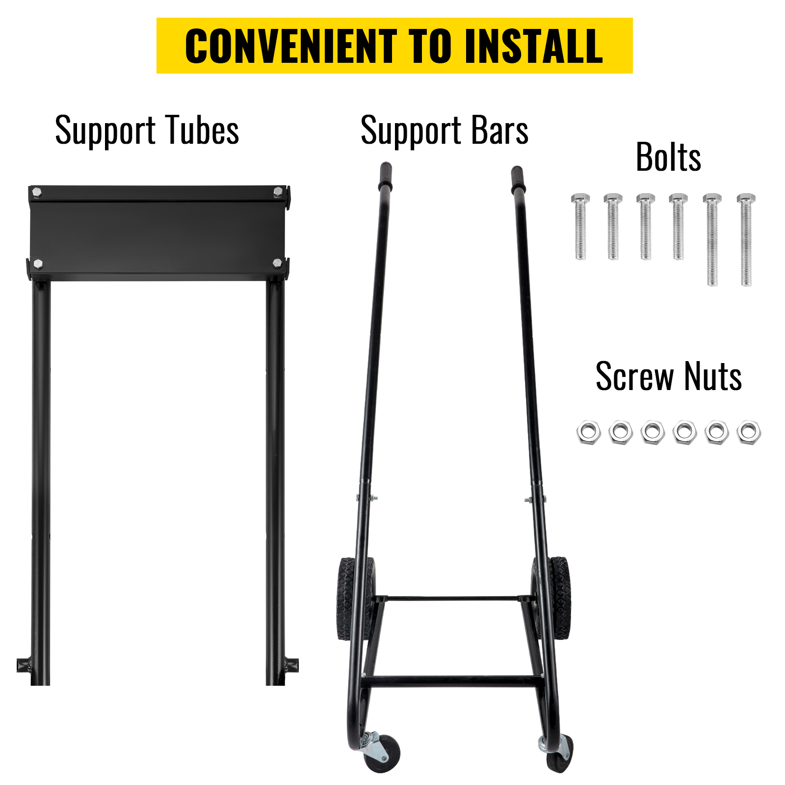 FANTASK Heavy Duty Boat Motor Stand - Portable Outboard Engine Carrier With Wheels