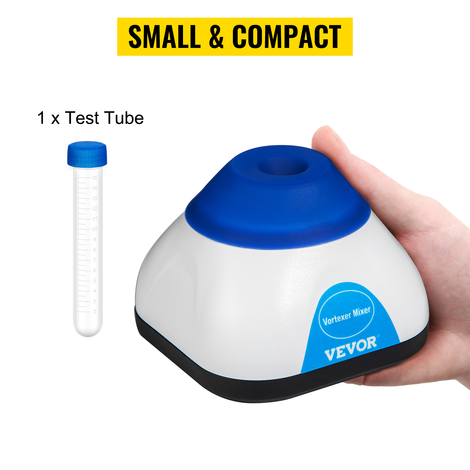 VEVOR Vortex Mixer, 6000RPM Mini Vortex Mixer Shaker, Touch Function