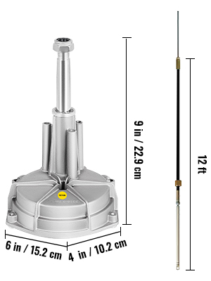 Outboard Boat Steering,12ft,3/4in Shaft