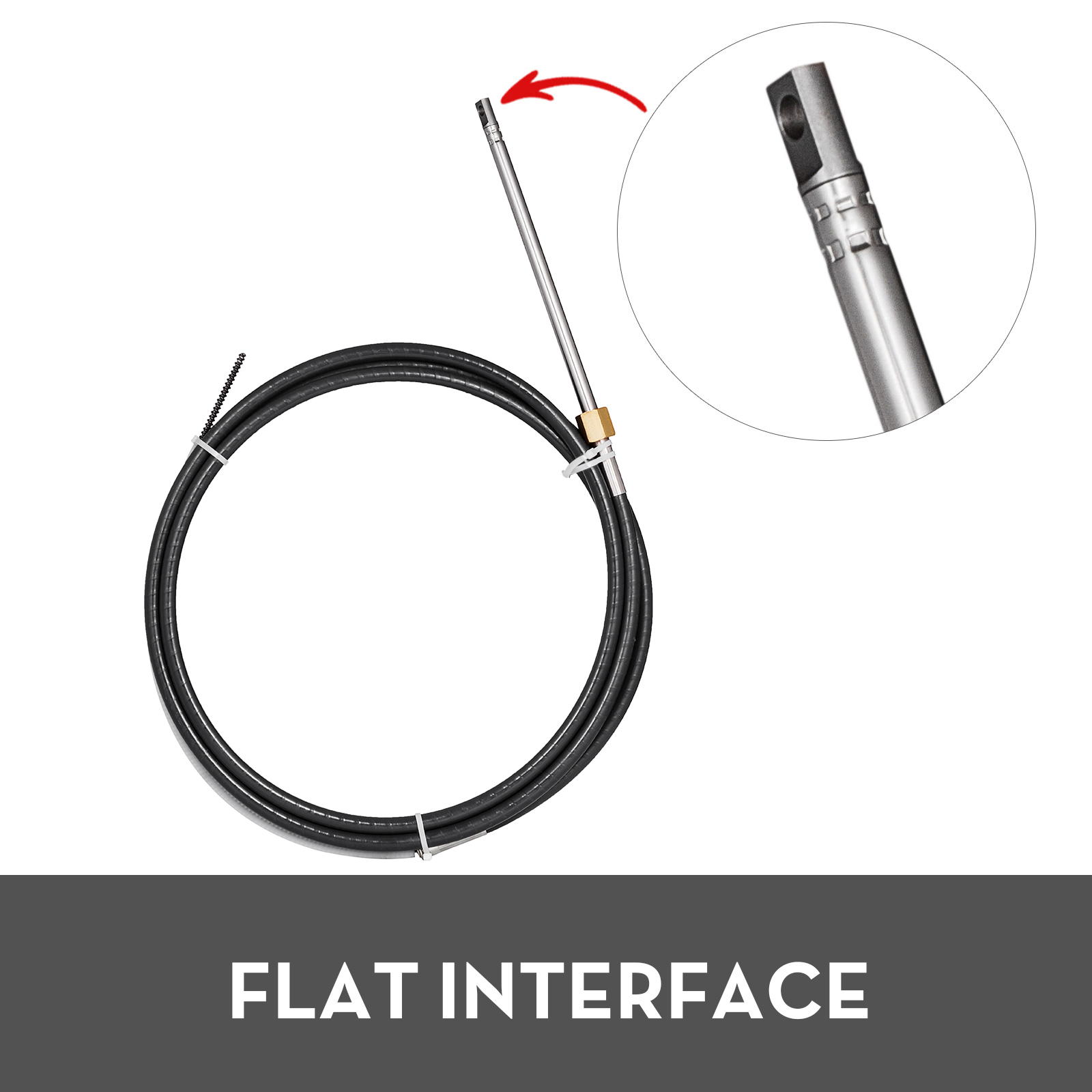 VEVOR Outboard Boat Steering 13' Boat Steering Cable 13 Feet Outboard Steering kit 3/4'' Tapered Shaft for Boat Steering