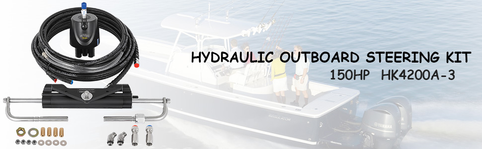 14 Ft Outboard Teleflex Seastar Pro Boat Hydraulic Steering Kit HK7314A-3 
