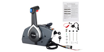 VEVOR Boat Throttle Control 5006180 Boat Control Box Outboard Control Box with Emergency Lanyard Side Mount Remote Control Box Shifter for Mercury Throttle/Shift Boat Motor Remote Control Box