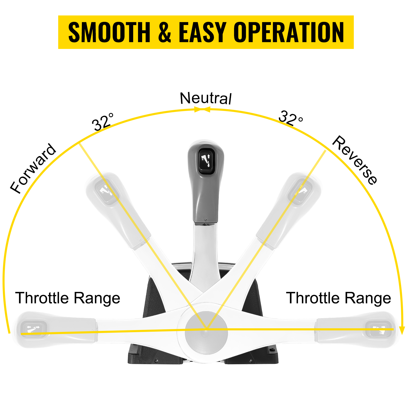 VEVOR Boat Throttle Control 67200-93J13 Outboard Remote Control Single  Binnacle Remote Control Box Fit for Suzuki Top Mount Power Trim Trailer