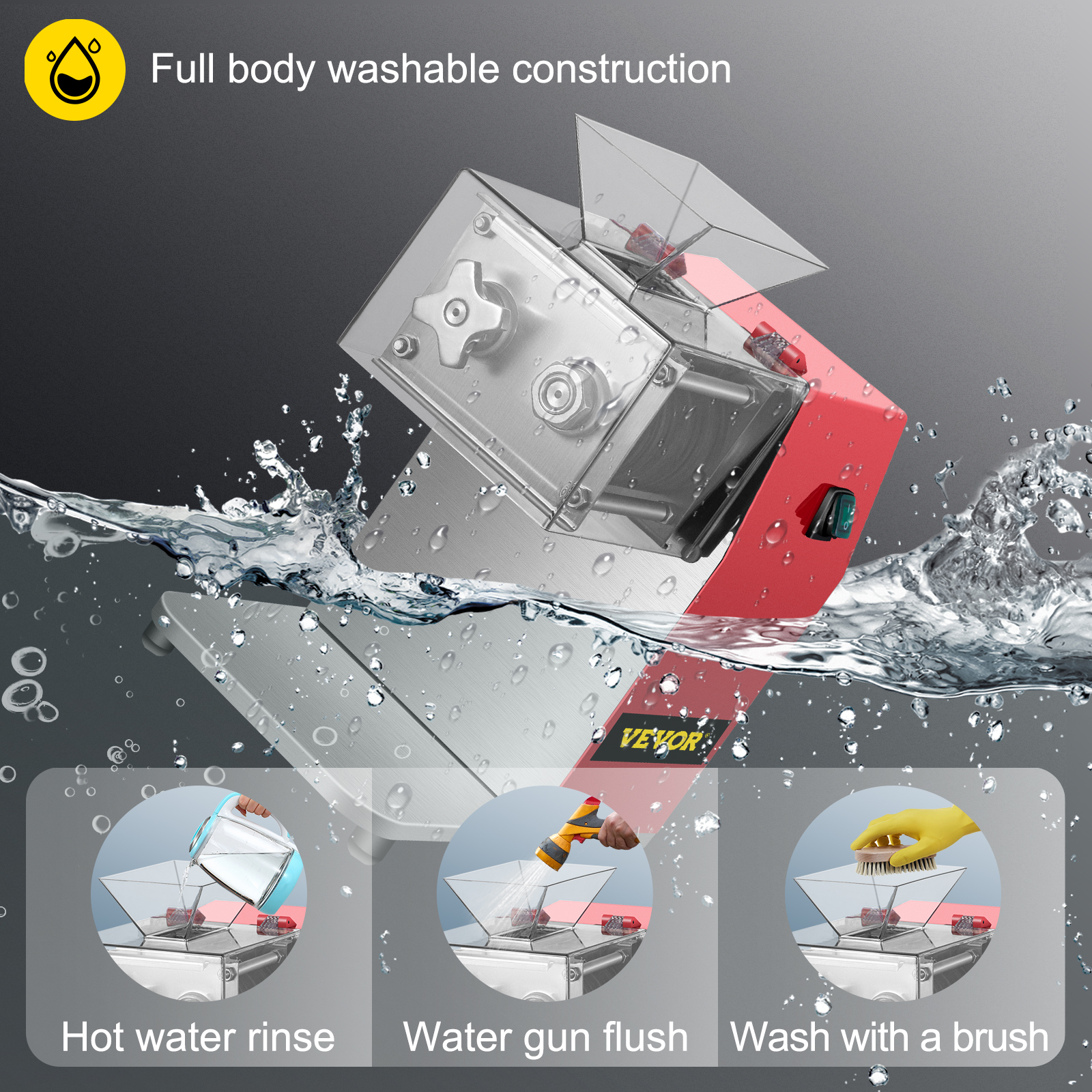 VEVOR Commercial Meat Cutting Machine, 551 Lbs/H 850W Meat Shredding