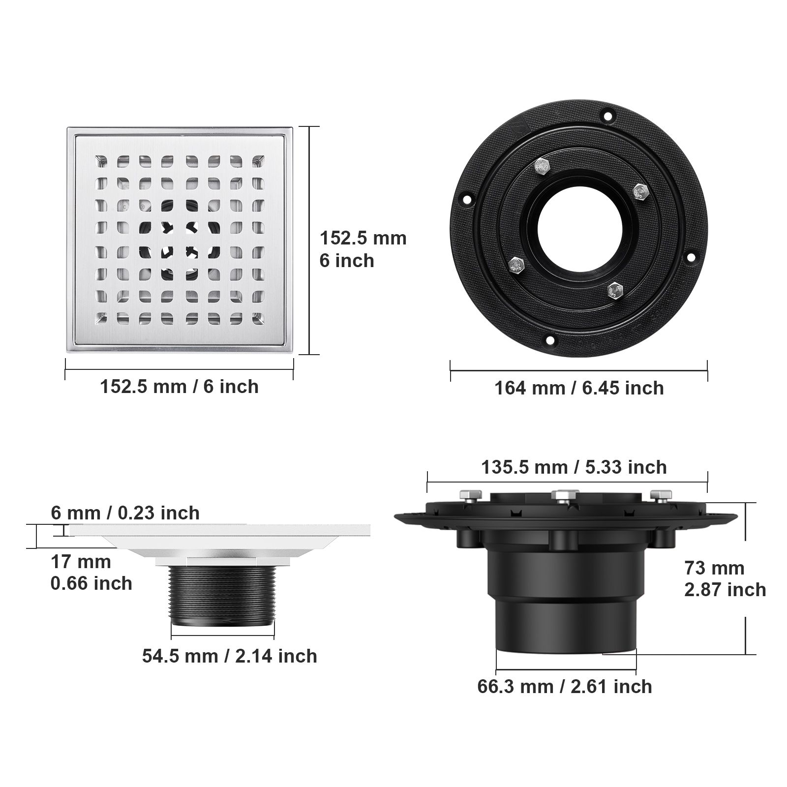 WRIST Doccia Lineare Da 24 Pollici, Scarico Doccia In Acciaio - Foto 6