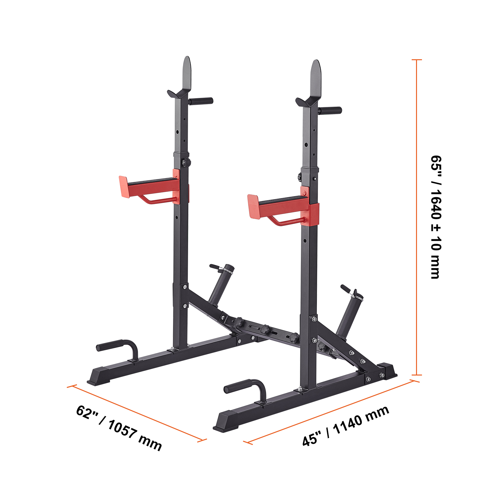 Paire De Support De Sécurité En J Pour Barre De Musculation Et Rack Rig Serie Home Kingsbox