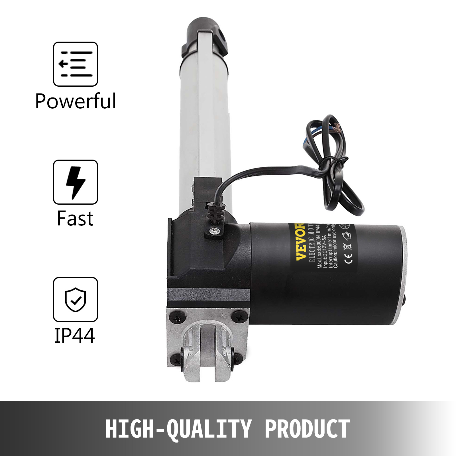 Details about   22/28 Inch Stroke Linear Actuator 6000N/1320lbs Pound Max Lift 12V DC Motor US 
