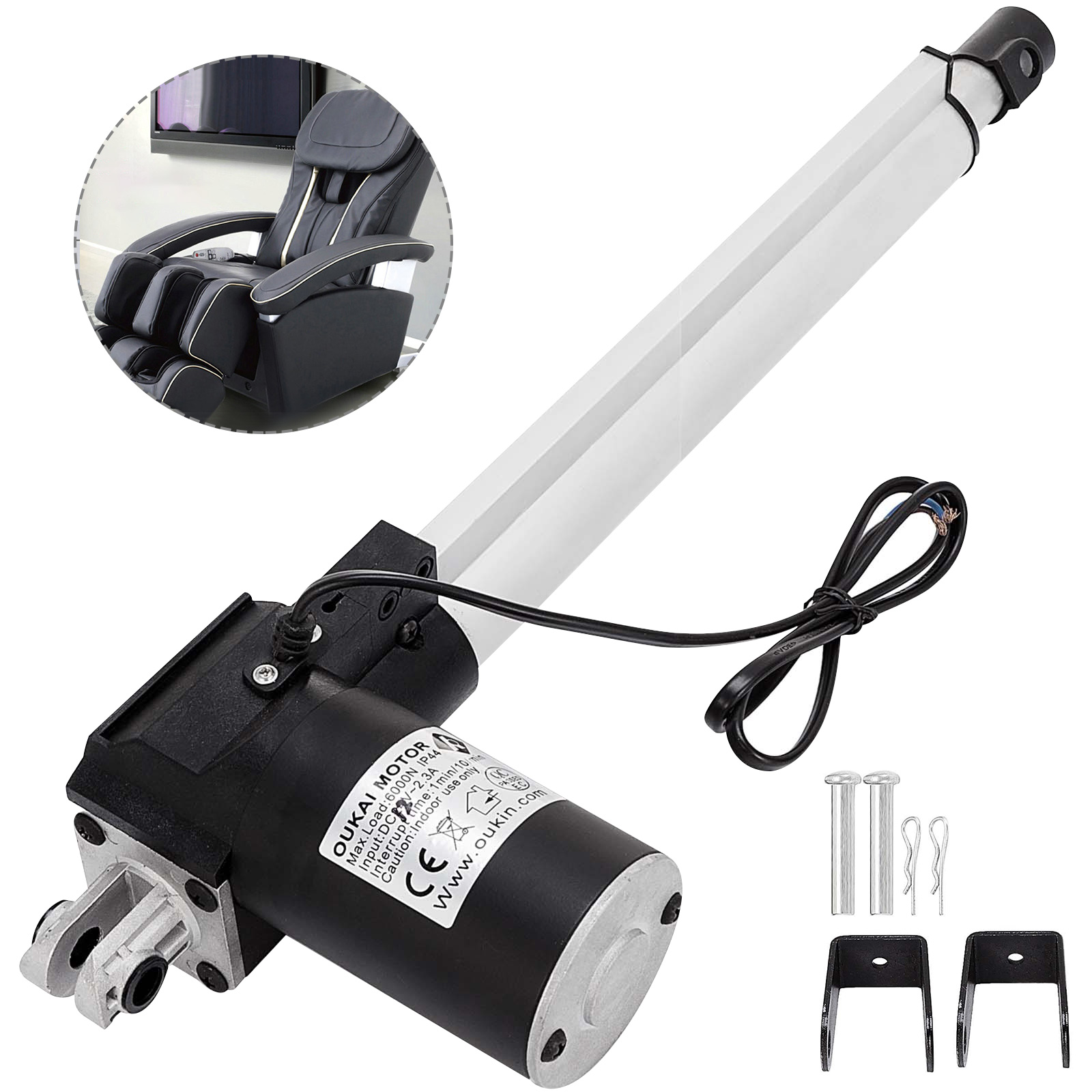 DC12V 2"-18" Heavy Duty Linear Actuator Electric Motor for Medical Lift Auto Car 