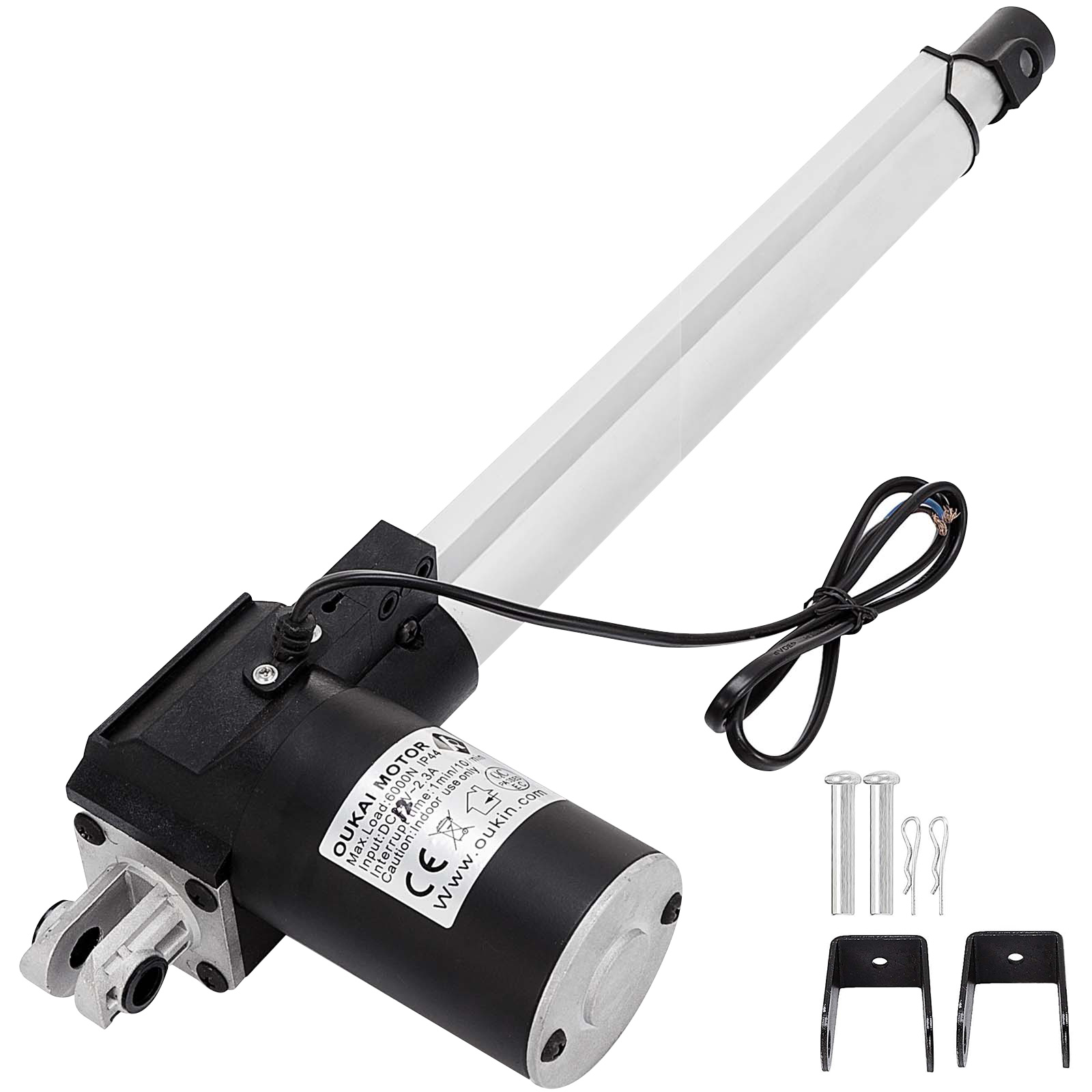 12" Stroke Linear Actuator 1320LBS Cylinder Lift Electric DC Motor Stroke Length 