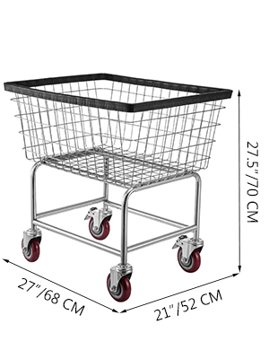 VEVOR Wire Laundry Cart 2.2 Bushel, Wire Laundry Basket With