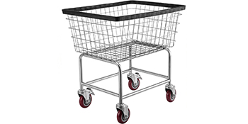 VEVOR Wire Laundry Cart 2.2 Bushel, Wire Laundry Basket With Wheels 20''x15.7''x26'', Commercial Wire Laundry Basket Cart, Galvanized Steel Frame with 5'' Casters, Wire Basket Cart for Laundry