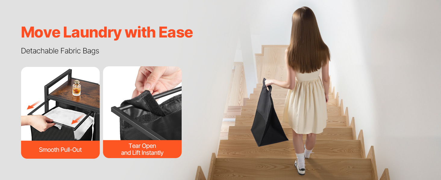 pull out laundry bags with handles