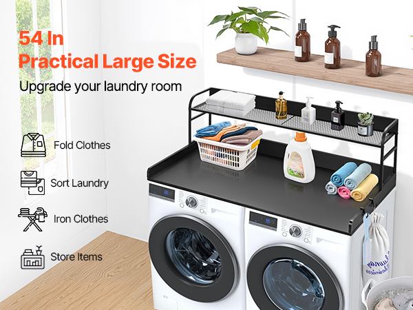 Washer Dryer Countertop With Shelf, Washer Dryer Topper