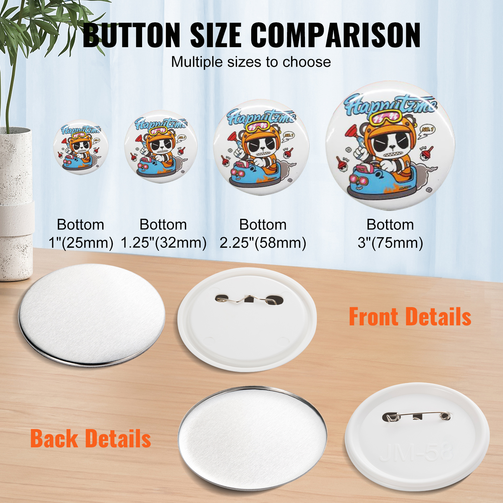 Button Maker Machine 2.28"/1.25"/0.98"/3-in-1/2-in-1 Button Badge Parts - Picture 91 of 122