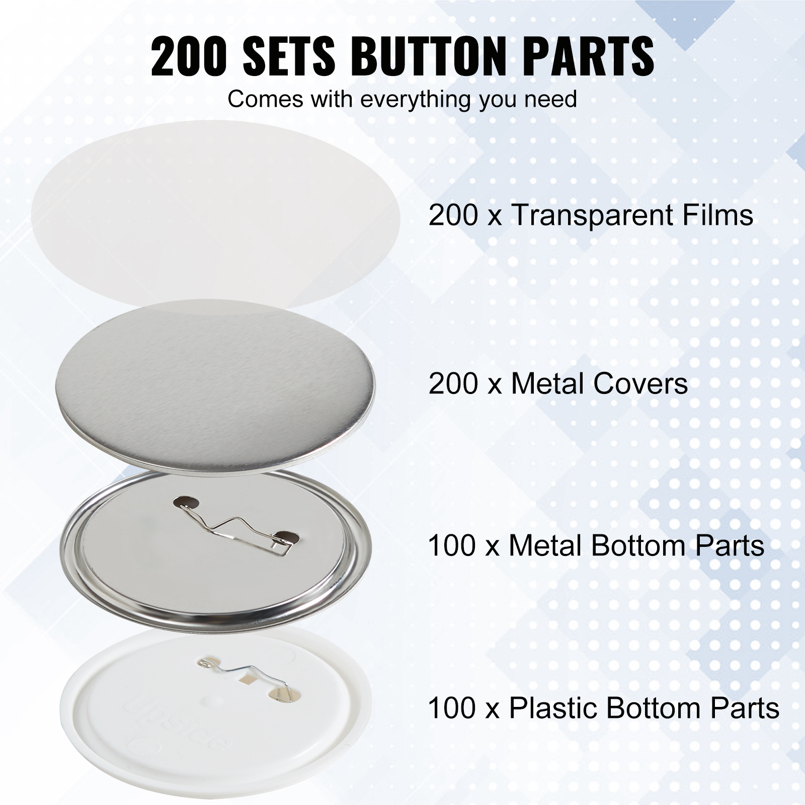 Button Maker Machine 2.28"/1.25"/0.98"/3-in-1/2-in-1 Button Badge Parts - Picture 77 of 122