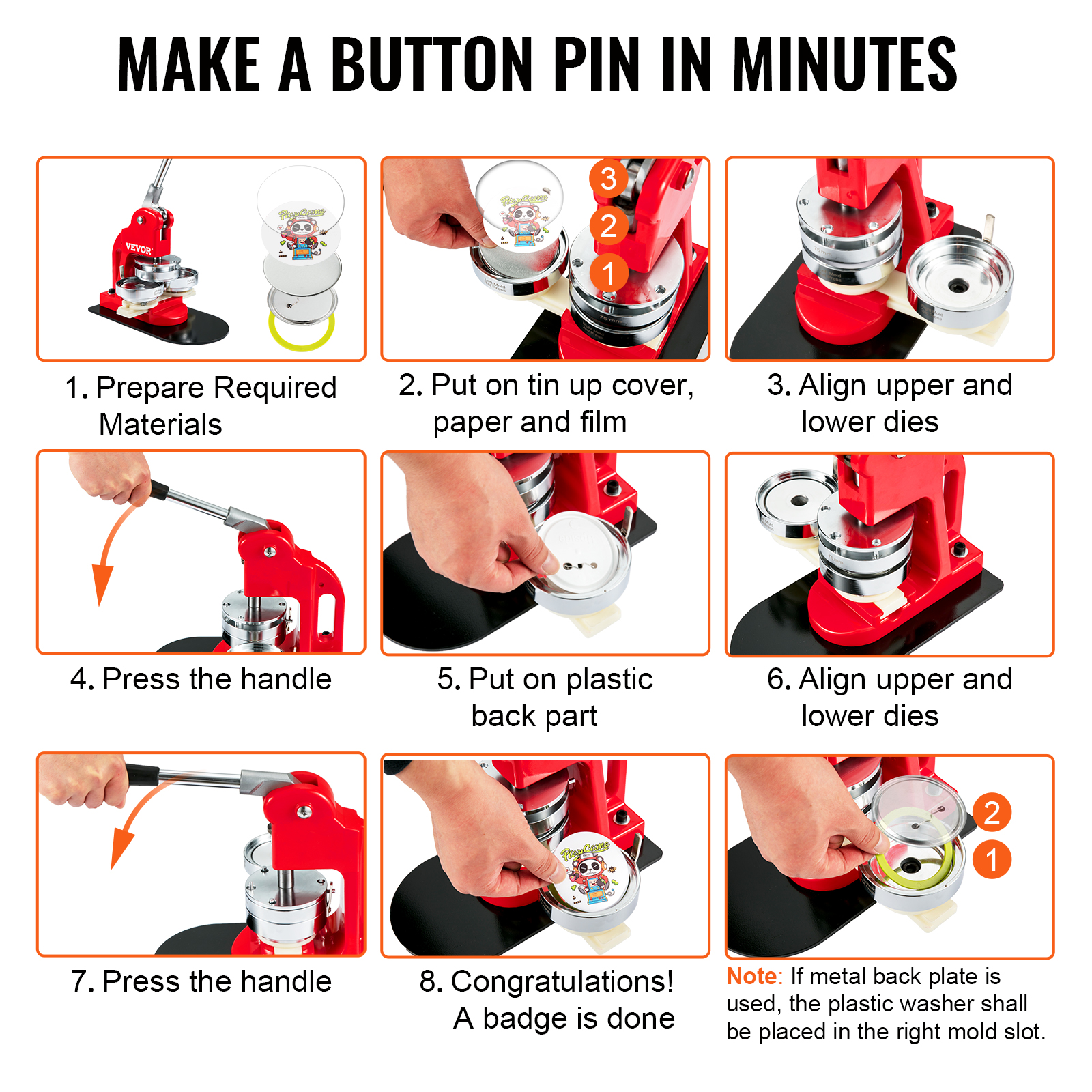 Button Maker Machine 2.28"/1.25"/0.98"/3-in-1/2-in-1 Button Badge Parts - Picture 80 of 122