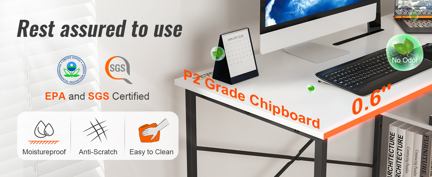 VEVOR L Shaped Computer Desk, 1200 mm （47inch）Corner Desk with Storage ...