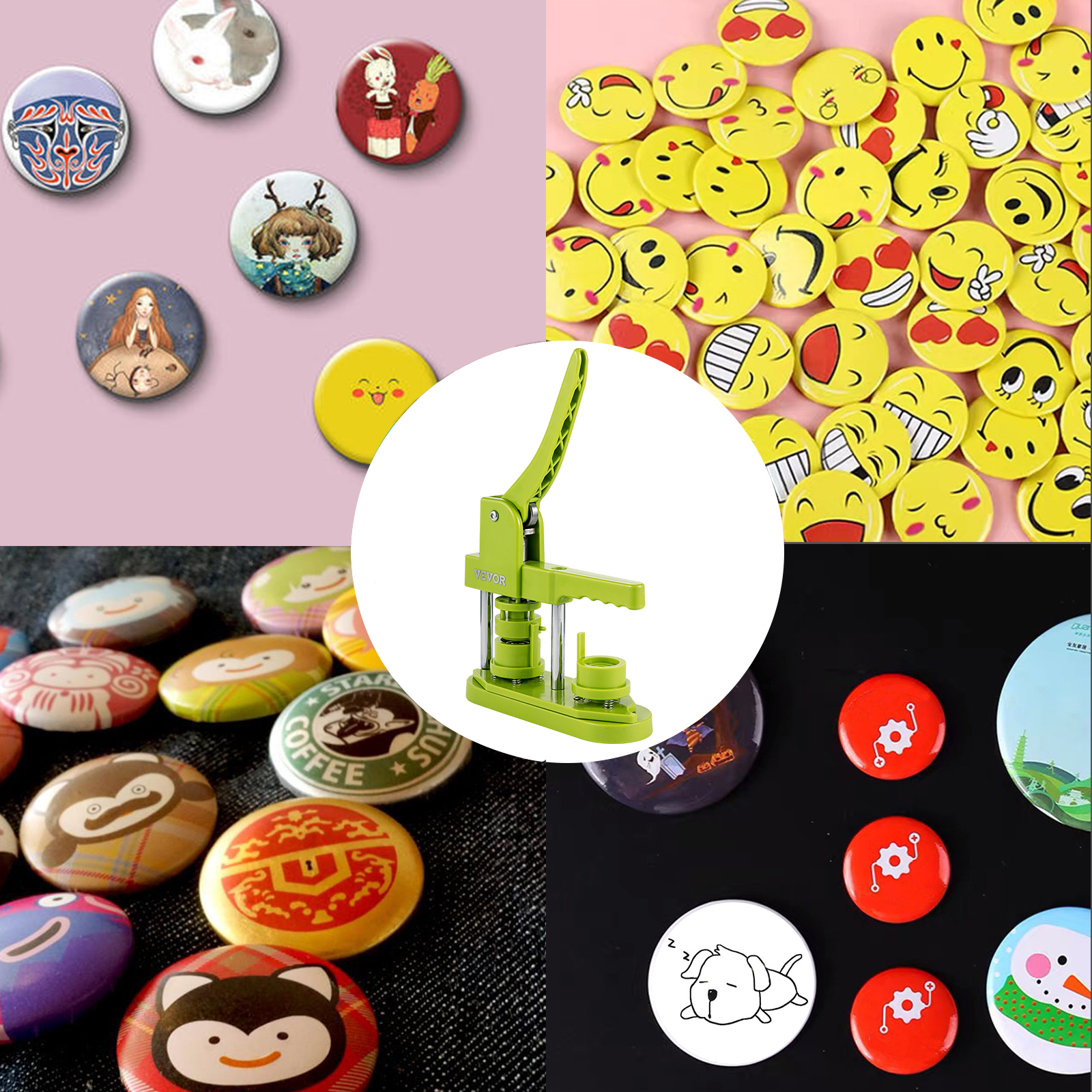 Crea I Tuoi Badge Con Questa Macchina Fai Da Te! 🛠️ Kit Completo Per Fare Spille Personalizzate Con 48 Pezzi E Tanti Disegni