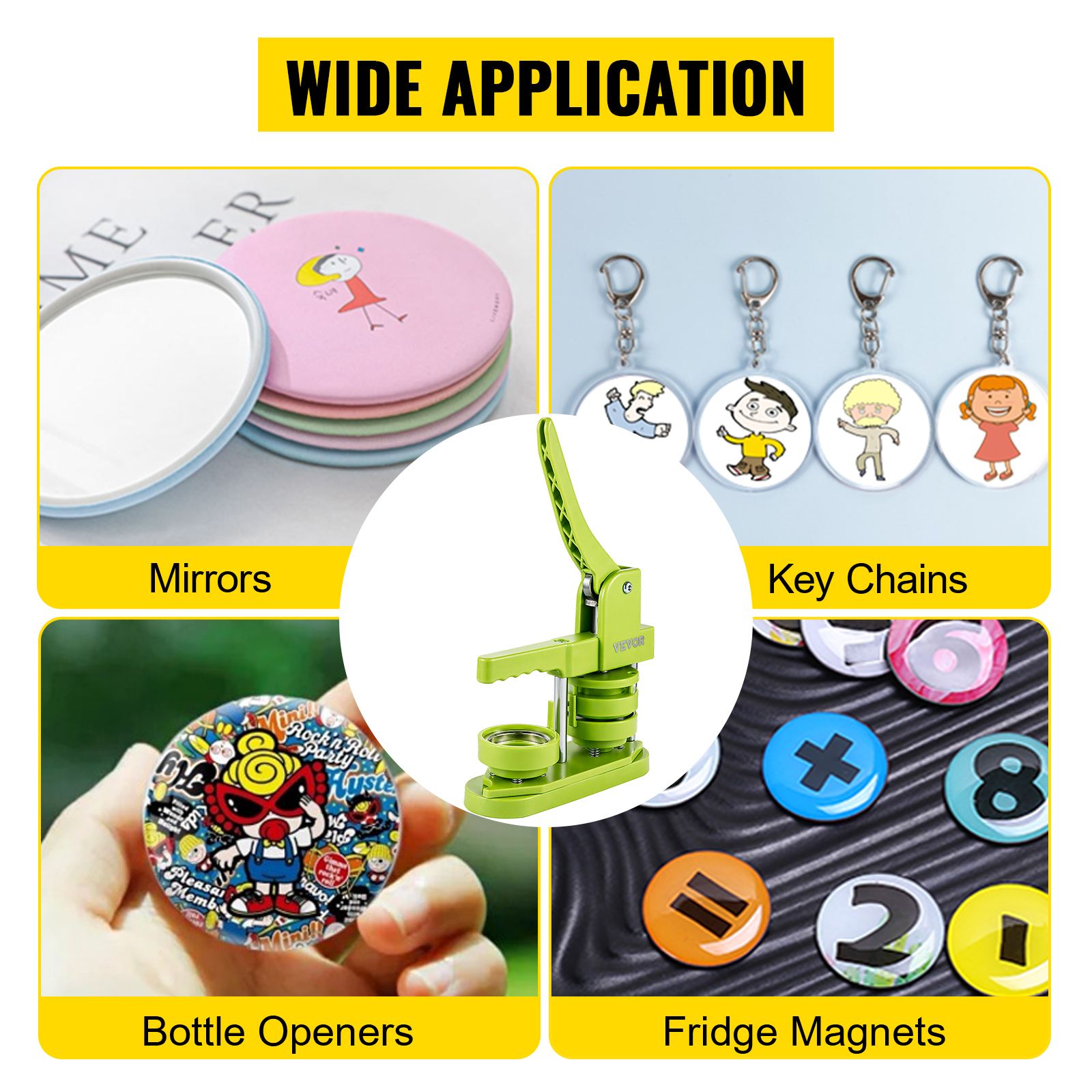 Machine à badges de forme ronde pour enfants, machine à badges, pin  exécutif, durable, fabricant de
