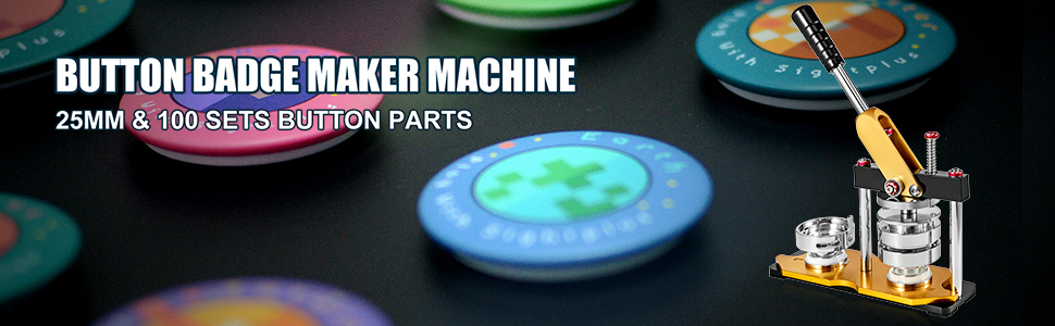 VEVOR Button Maker Machine 58mm Button Badge Maker 2.25 inch Badge Maker  Machine with Free 999 Pcs Button Parts and Circle Cutter(999pcs 58mm 2.28