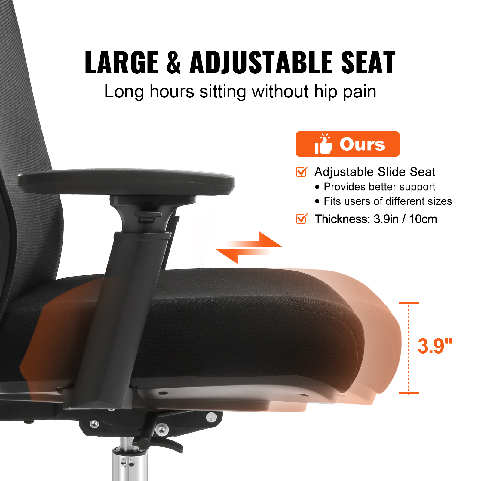 Ergonomic Office Chair Mesh Office Chair Back Lumbar and Head Support - Picture 28 of 38