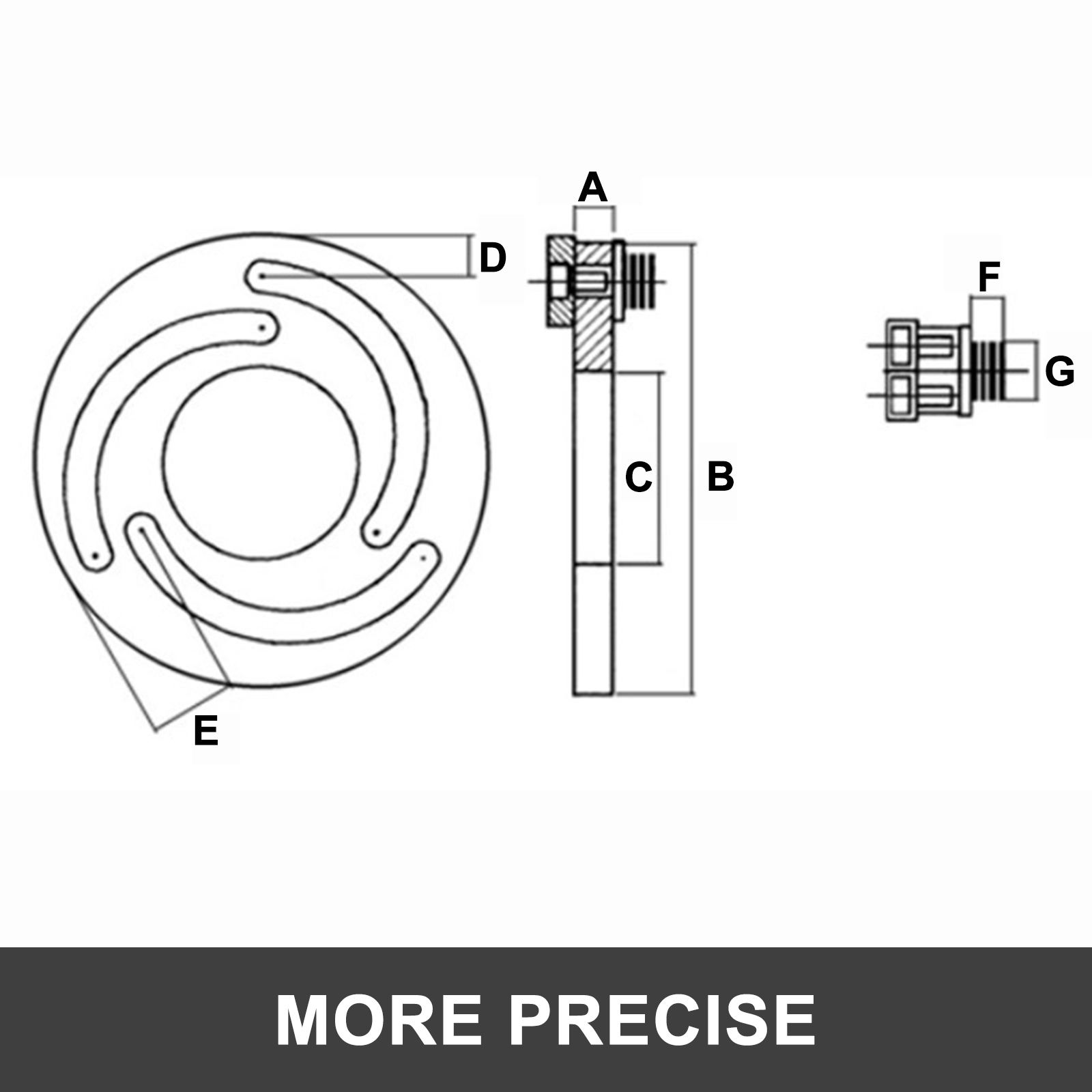 VEVOR 8'' Hydraulic Threejaw Chuck Steel Soft Jaw Boring Ring