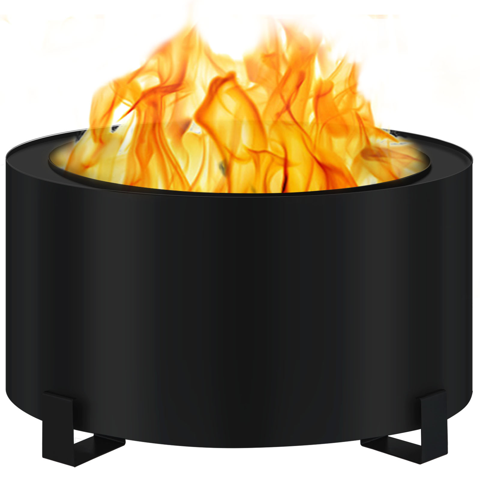 Outdoor Stove Bonfire Fire Pit Portable Smokeless Fire Bowl for Picnic Camping Backyard Large 13.5 inch Diameter Wood Burning Fire Pit VEVOR Smokeless Fire Pit Black Carbon Steel Stove Bonfire 