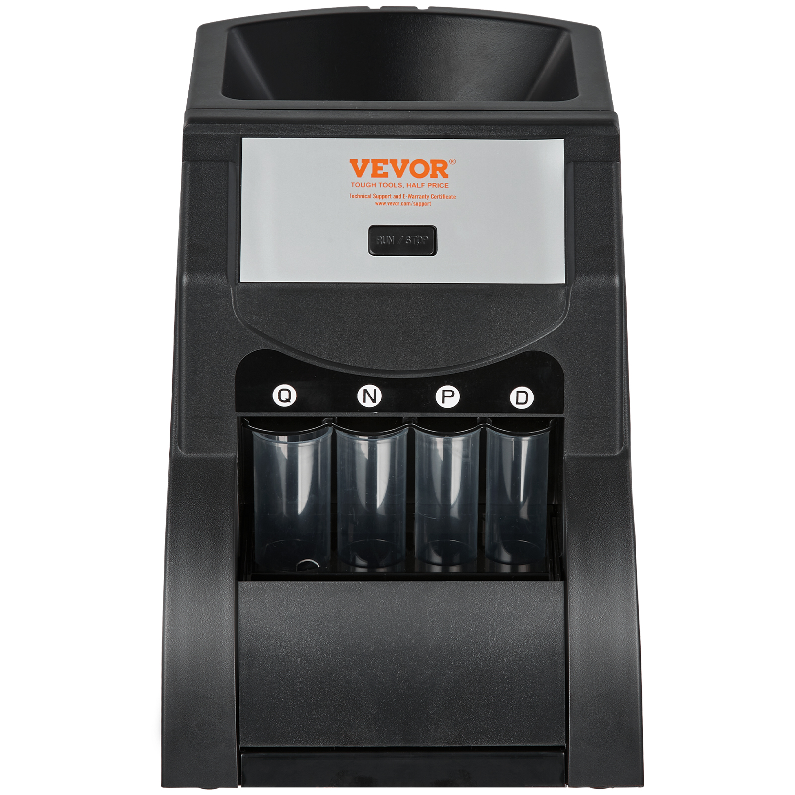 VEVOR USD Coin Sorter Wrapper and Roller 230/300 Coins/min 4 Coin Tubes