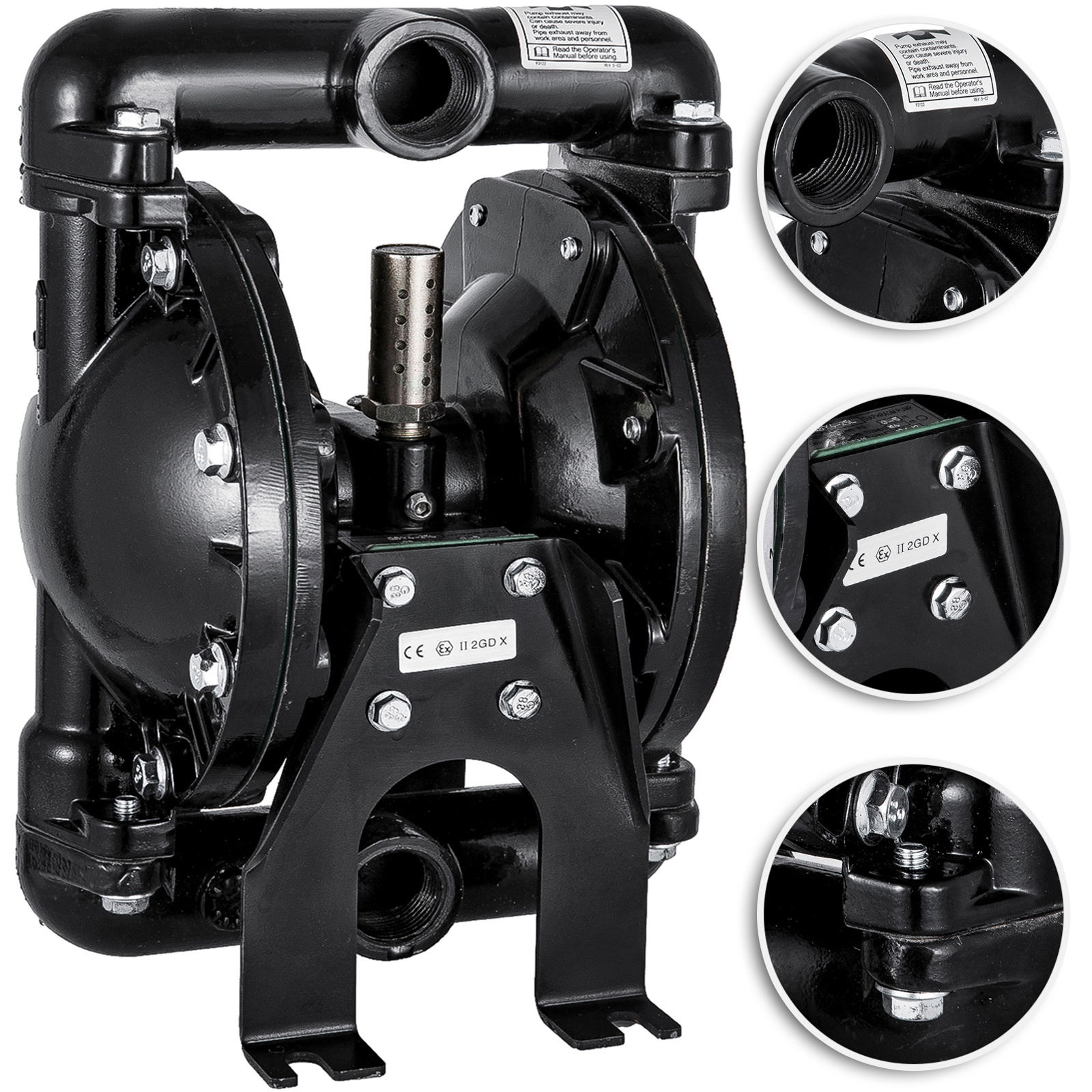 Air-Operated Diaphragm Pump,8.8 GPM,1/2Inch