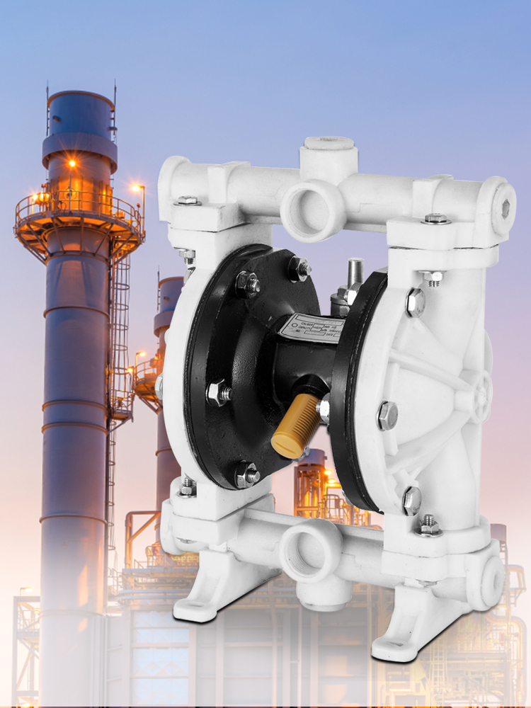 VEVOR Air-Operated Double Diaphragm Pump, 1/2 in Inlet & Outlet, Polypropylene Body, 13.2 GPM & Max 120PSI, PTFE Diaphragm Pneumatic Transfer Pump for Petroleum, Diesel, Oil & Low Viscosity Fluids